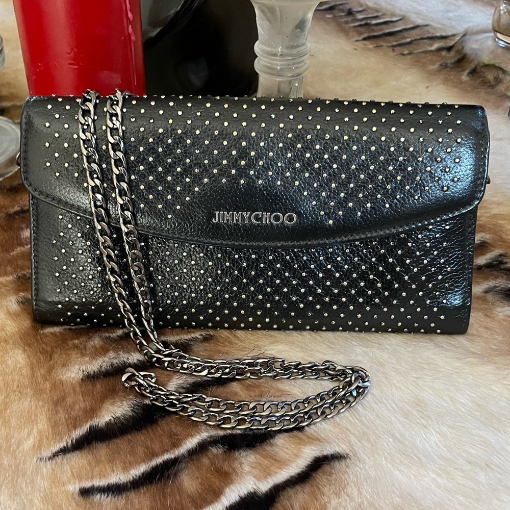 Beautiful Jimmy Choo Studded Clutch / Crossbody